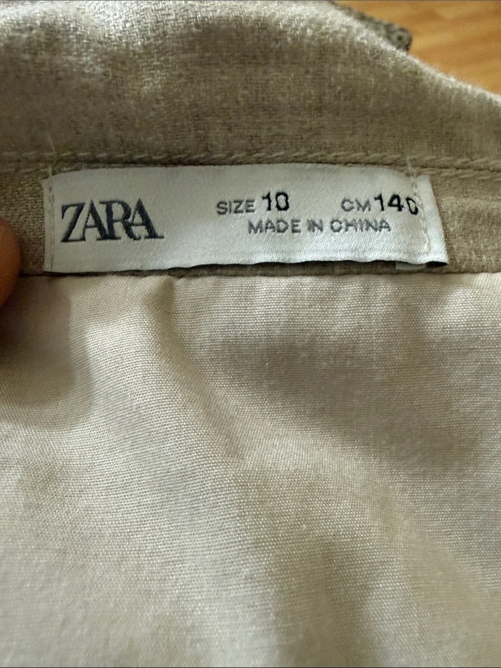 Zara Beige Linen-Blend Pantsuit Set